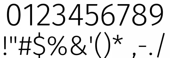 Trujillo Light Font OTHER CHARS