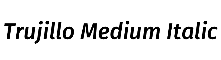 Trujillo Medium Italic  baixar fontes gratis