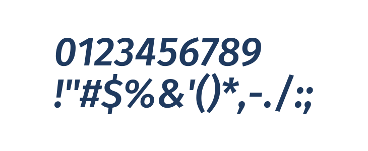 Trujillo Medium Italic Other Characters