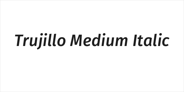 Trujillo Medium Italic Logo