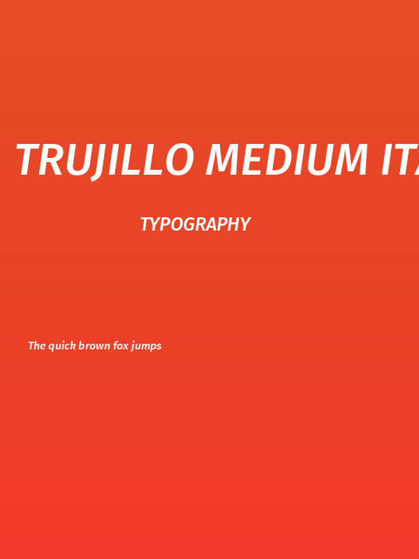 Trujillo Medium Italic Poster