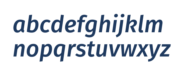 Trujillo Medium Italic Lowercase