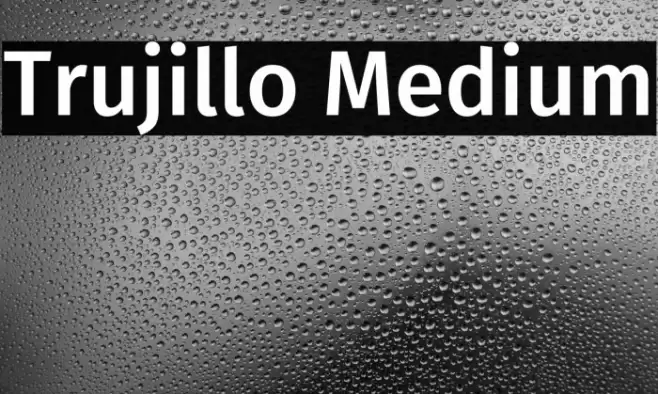 Trujillo Medium Font examples
