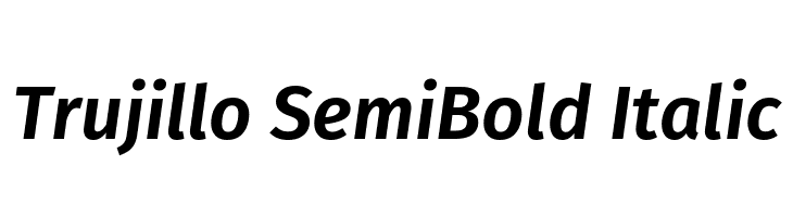 Trujillo SemiBold Italic  नि: शुल्क फ़ॉन्ट्स डाउनलोड