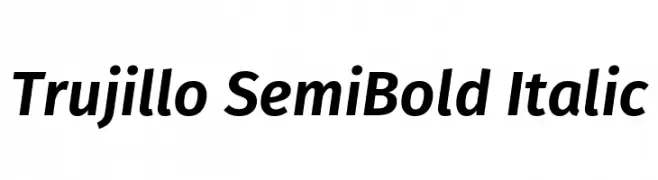 Trujillo SemiBold Italic  les polices de caractères gratuit tlcharger