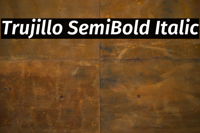 Trujillo SemiBold Italic Example 2