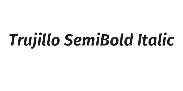 Trujillo SemiBold Italic Logo