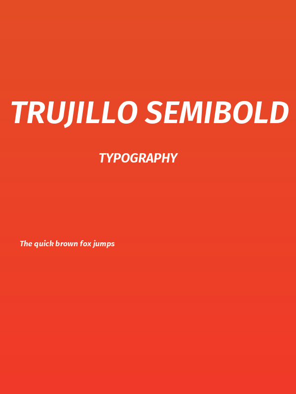 Trujillo SemiBold Italic Poster