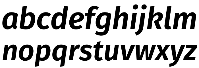 Trujillo SemiBold Italic Font LOWERCASE