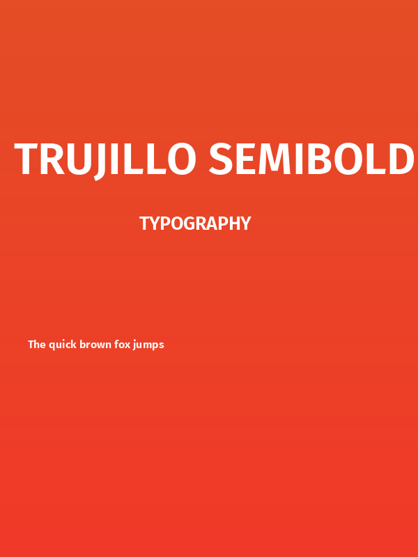 Trujillo SemiBold Poster