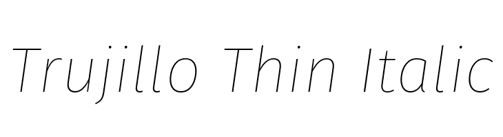 Trujillo Thin Italic  नि: शुल्क फ़ॉन्ट्स डाउनलोड
