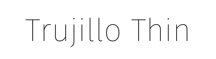 Trujillo Thin  フリーフォントのダウンロード