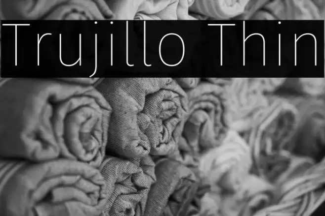 Trujillo Thin Font examples
