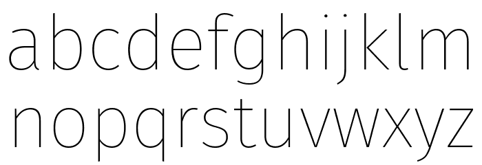 Trujillo Thin Font LOWERCASE