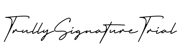 Trully Signature Trial  Free Fonts Download