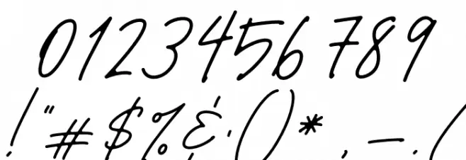 Trully Signature Trial Font OTHER CHARS