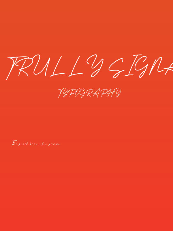 Trully Signature Trial Poster