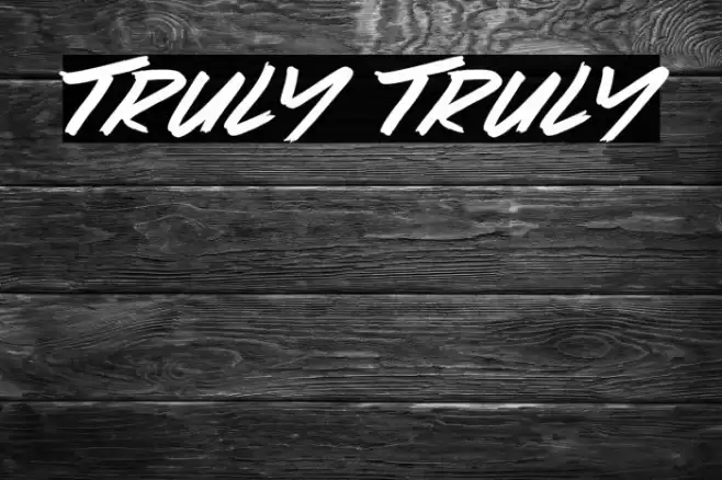 Truly Truly Caratteri examples