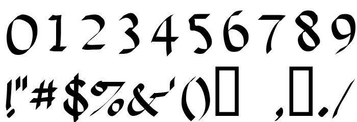 TrumanScript Font OTHER CHARS