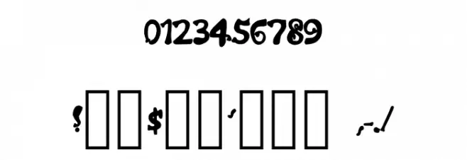 Trunk Up Regular Font OTHER CHARS