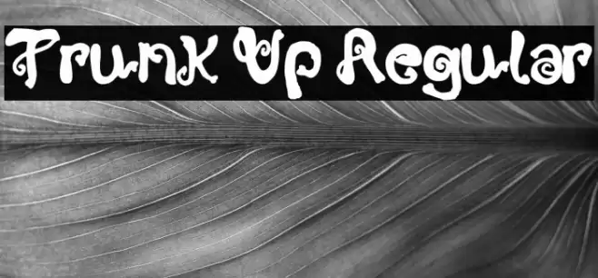 Trunk Up Regular Font examples