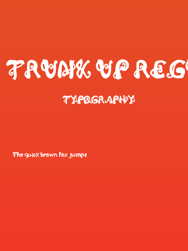 Trunk Up Regular Poster