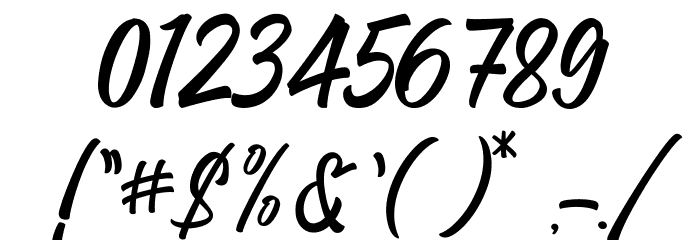 Trushme Script Font OTHER CHARS
