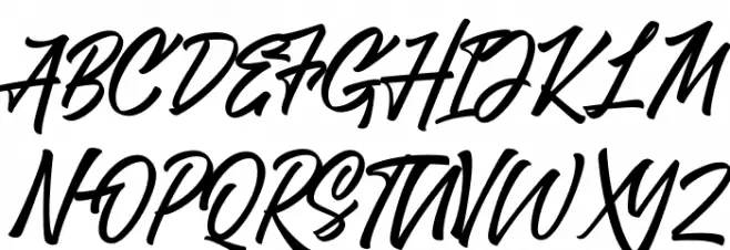 Trushme Script Schriftart Groß
