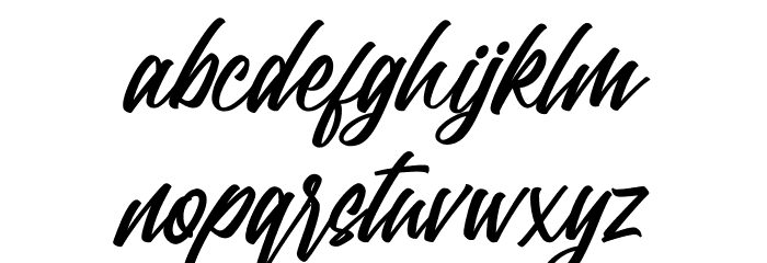 Trushme Script Font LOWERCASE
