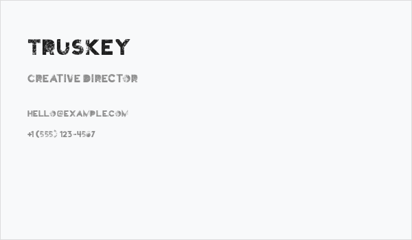 Truskey Business Card