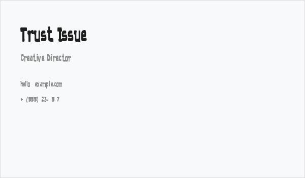 Trust Issue Business Card