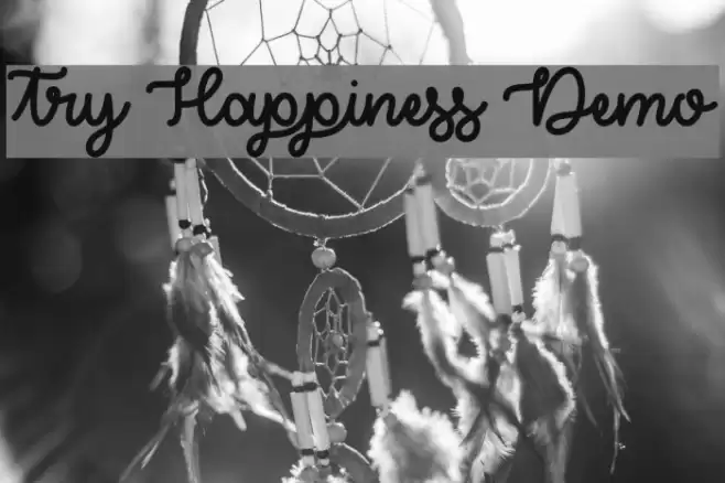Try Happiness Demo Font examples