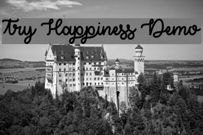 Try Happiness Demo Font examples