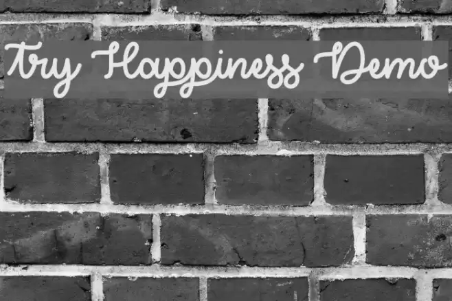 Try Happiness Demo Font examples