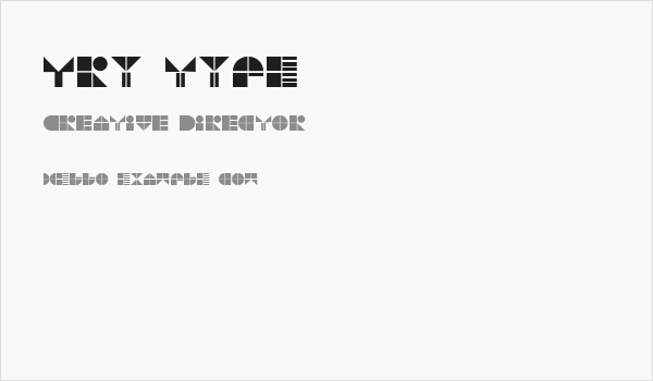 Try type Business Card
