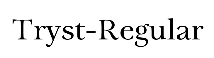 Tryst-Regular Font