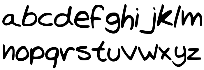TrystansWritingCorrected Font LOWERCASE