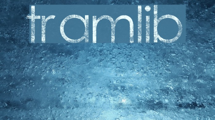 tramlib Font examples