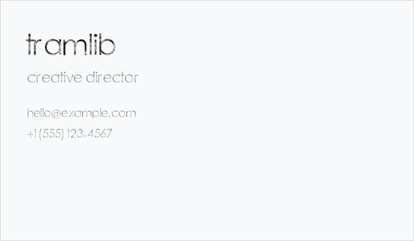 tramlib Business Card