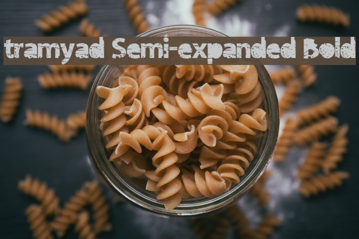 tramyad Semi-expanded Bold Font examples