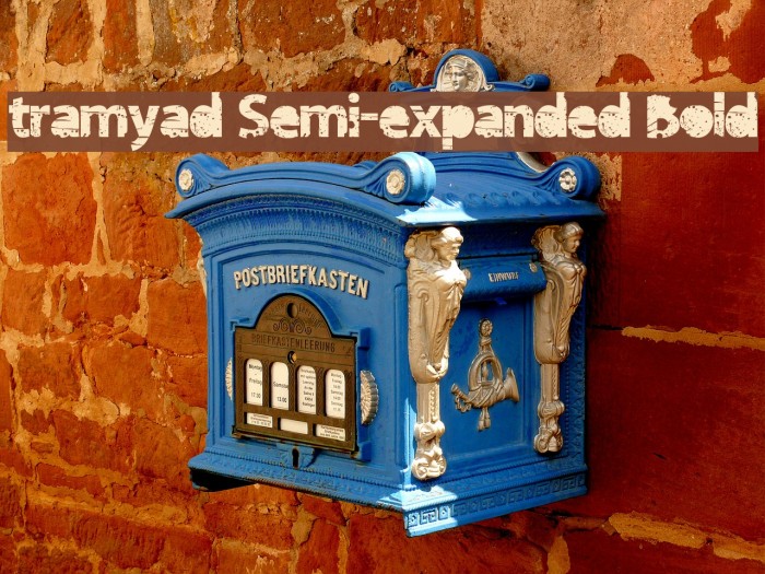 tramyad Semi-expanded Bold Font examples