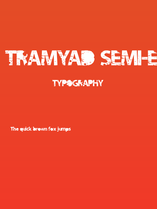 tramyad Semi-expanded Bold Poster