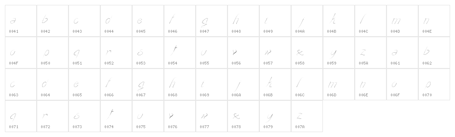 transient1 Character Map
