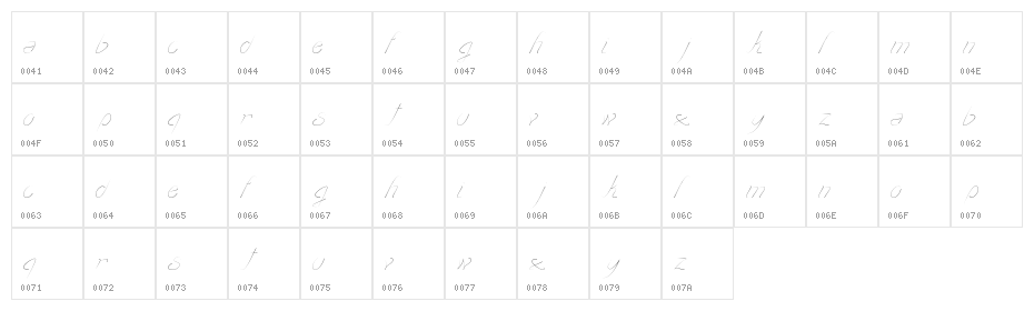 transient1 Character Map