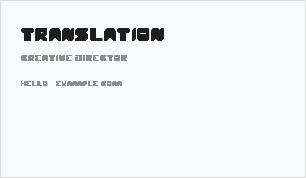 translation Business Card