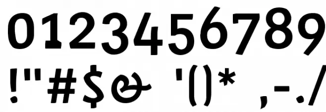 trashco Font OTHER CHARS