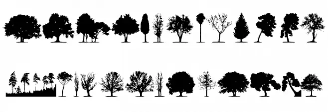 trees TFB Font UPPERCASE
