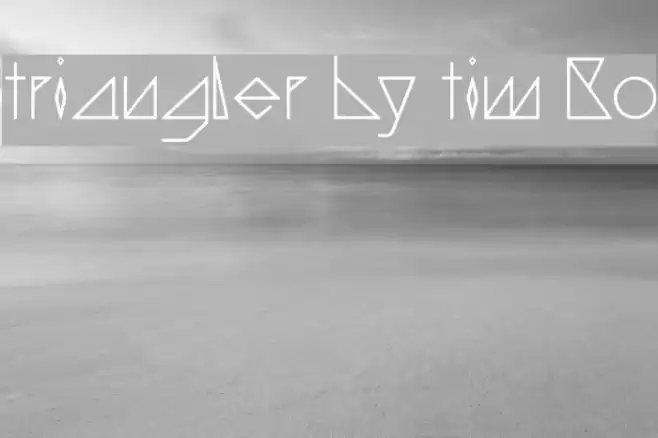 triangler by tim ko Font examples