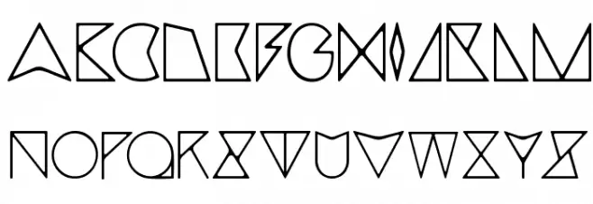 triangler 字体 大写