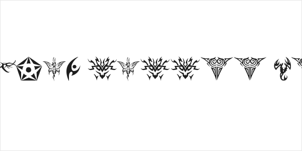 tribal tattoo font Logo